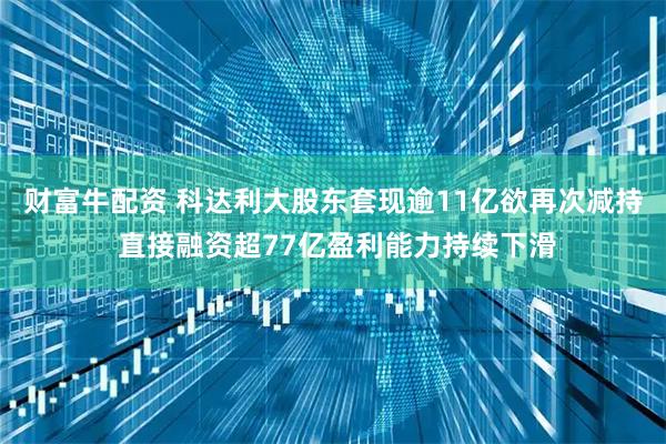财富牛配资 科达利大股东套现逾11亿欲再次减持 直接融资超77亿盈利能力持续下滑